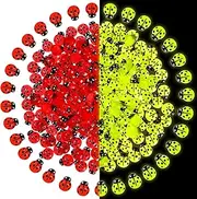 Wenqik 100 Pcs Mini Luminous Ladybug Spring Miniature Figurines Glow in Dark Resin Animals Ladybug Figures for Fairyland Garden Micro Landscape Decor Cake Topper DIY Crafts (0.47 Inch)