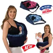 Adjustable Newborn Sling Carrier Infant Baby Toddler Cotton Stretchy Wrap AU