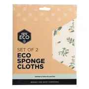 Ever Eco Eco Sponge Cloths Vintage Citrus Collection 2 Pack