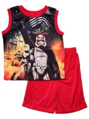 Star Wars Boys Red Storm Trooper Sleeveless 2 Piece Pajama Set Size Small 6-7