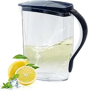 Water Jug, 2L BPA Plastic Pitcher with Lid & Handle, Water Bottle for Fridge Door