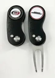 GOLF SWITCHBLADE NHL CAROLINA HURRICANES DIVOT REPAIR TOOL + Ballmarker Black