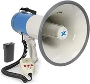 Vonyx Megaphone 65W | Bull Horn Loud Speaker with Siren for Kids and Adults | Lightweight Mega Phone & Rechargeable Battery | 1-1.2km Range Megaphone with Siren & MP3 Player