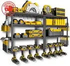 Power Tool Organizer, 8 Drill Holder Wall Mount, Storage Rack for Garage Organiz