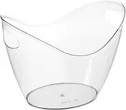 Ice Bucket Wine Bucket,Clear4 Liter Plastic Tub,Large Capacity Ice Pail,Drinks Buckets Tub for Cocktail,for Party,Beach,Home,Bar,Picnic 16x19.5x27.5 CM