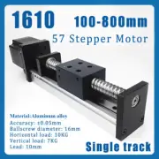 1610 100-800mm Ball Screw Linear Single Rail Motion Slide Table 57 Stepper Motor