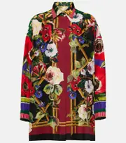 [Dolce & Gabbana] Dolce & Gabbana Silk shirt dress AU 12 red