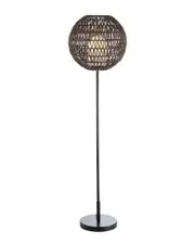 JONATHAN Y Bea 61in Outdoor Woven Globe LED Floor Lamp