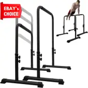 Adjustable Dip Bar Stand Station Full Body Strength Training 30"-39" Pull-Ups Pu