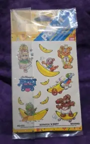 1993 Muppet babies scratch n sniff banana stickers vintage post it brand