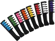 Eigell 12Pcs Disposable Hair Dyeing Combs Temporary Hair Color Chalk Comb Washable DIY Easy to Clean Hair Color Comb for Costume Dress up Halloween