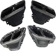1 Pair Car Exhaust Tip Systems Muffler Pipe Tail Throat Compatible For Mercedes Benz W212 W222 W213 E200 E300 E63 AMG 14-16 Accessories(Black 2014-2016)