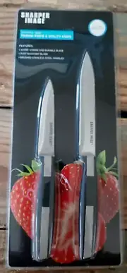 Sharper Image Stainless Steel Pairing & Utility Knife Set Sealed New