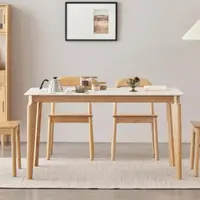 在飛比找momo購物網優惠-【橙家居·家具】丹麥系列1.3米岩板餐桌B款 DM-A711