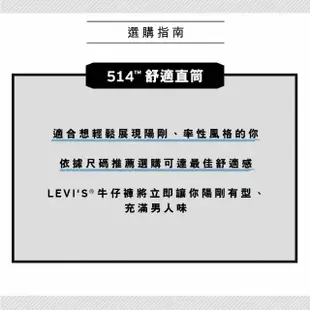 【LEVIS 官方旗艦】男 514低腰合身直筒涼感牛仔褲/精工深藍刷色水洗/Cool彈性布料 熱賣單品 00514-1769