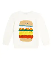 [Stella McCartney Kids] Stella McCartney Kids Intarsia cotton sweater Y 3 white
