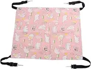 PEPLAYTAL 1pc Adjustable Canvas Cat Cage Hammock with Hook Pet Hammock Pink for Cats Dogs Lightweight Pet Sleeping Bed with Adorable Cartoon Design