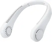 Portable Neck Fan,Rechargeable Hands Free Bladeless Fan, Wearable Personal Fan, 3 Speeds Adjustment, Natural Wind Mode, Angle Adjustable, USB Powered Desk Fan for Outdoor Indoor-White