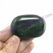 MeldedMind143 Moss Agate Palm Stone 55mm Abundance Metaphysical