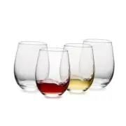 Stemless Wine Glasses Set of 4, 18 Ounces Red & White Wine 4 Count (Pack of 1)