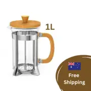 Coffee Plunger French Press 1L Coffee Maker Glass Coffee Culture Free Shipping