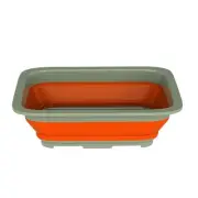 Collapsible Wash Basin 10L Pop-Up Dish Tub Portable Sink Storage Bin Orange