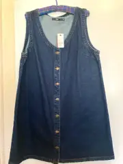 Sportsgirl ladies denim dress dark blue size 16BNWT
