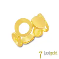 在飛比找momo購物網優惠-【Just Gold 鎮金店】心動組曲 純金戒指