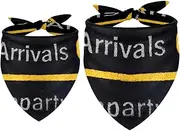 2 Pack Owner and Dog Bandana Set, Pet's Mom/Dad Bandana or Scarf Set, Family Matching Bandanas, Arrivals Departures