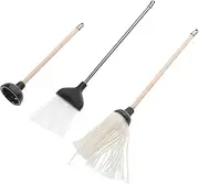 Dollhouse Mini Cleaning Kit Mop Broom Plunger Boys and Girls Tool Set for Bathroom Accessory Miniature Cleaning Equipment for Dollhouse Decor