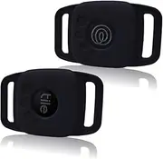 Silicone Case for Tile Mate 2024,Tile Mate 2022 for Dog,Cover Accessories for Tracker Anti-Scratch,Sturdy Secure Lightweight Holder Protect Finder tag for Dog Collar,Pets,cat,Kids (Black,2packs)