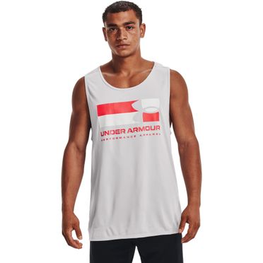 Under Armour Heatgear Compression Tank Top White/Black 1368352-100