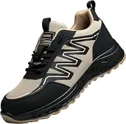 [SDEQA] Safety Steel Toe Cap Shoes Mens Lightweight Work Shoes Breathable Non-Slip Industrial Protective Footwear