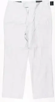 INC Chino Khaki Silver Pants Dress Casual FLat front 34 30