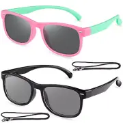 Rubber Flexible Kids Polarised Sunglasses for Boys Girls UV400 Protection Glass