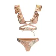 ZIMMERMANN Tallow Women Multicolor Swimsuit Fabric Floral Print Two-Piece Bikini