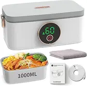 ◉ Cordless Electric Lunch Box - 1L Rechargeable Self Heated Lunch Box, Food Warmer Lunch Box with Scheduled Heating for Car, Work, Travel, and Office | Lunchbox | Luncheaze