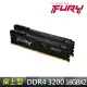 【Kingston 金士頓】FURY Beast DDR4 3200 32GB (16GB x2) PC 記憶體 黑 (KF432C16BBK2/32) *超頻