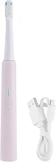 Topyond Electric Toothbrush for Adults,Sound Wave Adult Waterproof Whitening Oral Cleaner with Soft Head,Easy Operation,USB Charging(Pink)