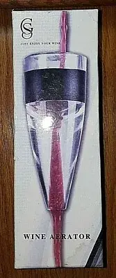 BRAND NEW- GS RED WINE AERATOR WITH MAGIC CUP, BASE SUPPORT, FILTER & TRAVEL BAG