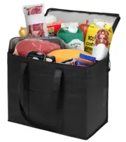 2 Pack Insulated Reusable Grocery Bags, Extra Large, Foldable, Stands Upright, S