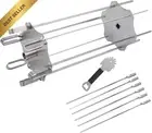 Rotisserie Kebob Skewer Set, 12 BBQ Kabob Skewers for Grill