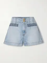 [Zimmermann] Zimmermann - Lucky Braided Denim Shorts - Light denim - 1 1 Blue
