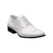 24998, Stacy Adams Patent Leather Tux Shoes Cap Toe Lace up Black or White