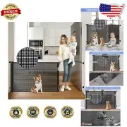 Retractable Pet Gate 55” Wide - Durable Mesh for Kids & Pets Indoors/Outdoors