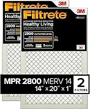 Filtrete Ultrafine Particle Reduction AC Furnace Air Filter, MPR 2800, 14 x 20 x 1-Inches, 2-Pack