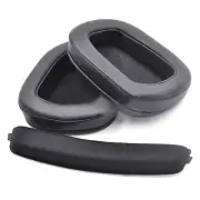 Soft Leather Foam Ear Pads Headband Cushion for Logitech G933 G633 Headphone F