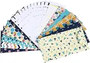 NAMOARLY 12pcs Cash Envelope Set with Budget Sheets Label Stickers Creative Printed Budget Wallet for Organizing Money Receipts Stylish Portable Budgeting