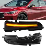 2x Mirror LED Turn Signal Dynamic Blink Indicator Light For Infiniti Q50 Q60 Q70