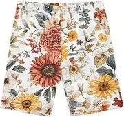 [Caihoyu] Shorts for Teen Girls Stretchy Cotton Cartwheel Shorts Leggings Under Dress